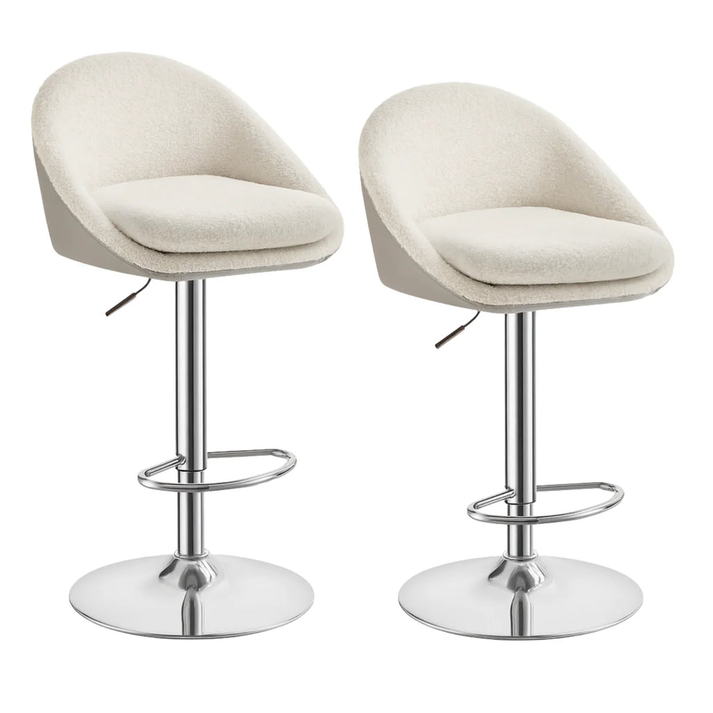 Ensemble – 2 Chaises de Bar Design Cocon au Revêtement Bicolore – Milan