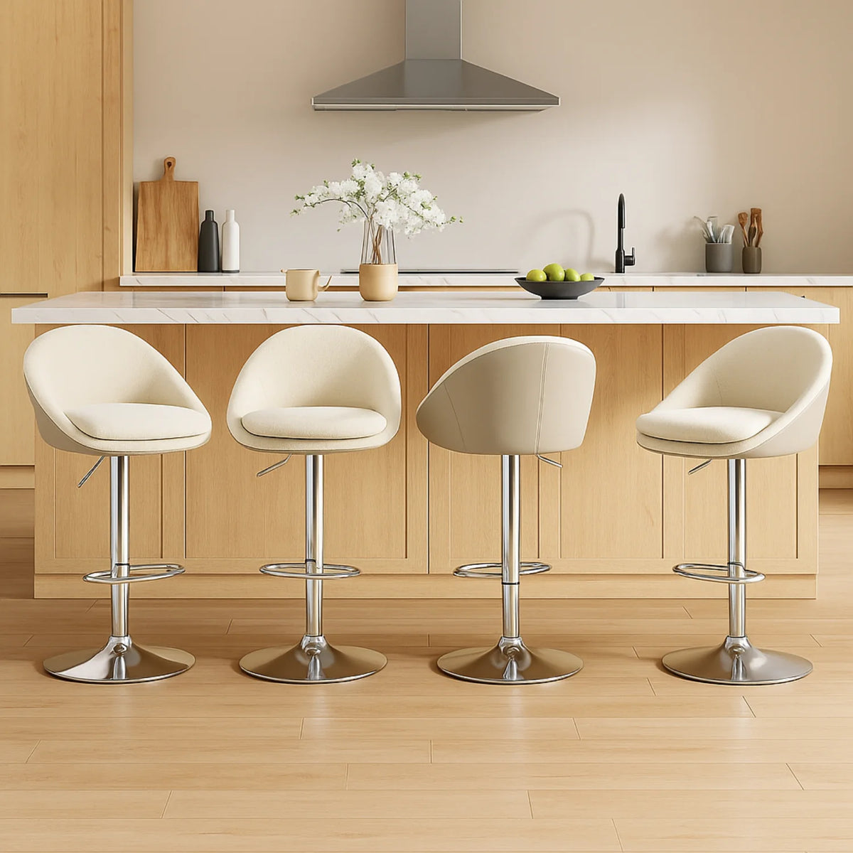 Ensemble – 2 Chaises de Bar Design Cocon au Revêtement Bicolore – Milan