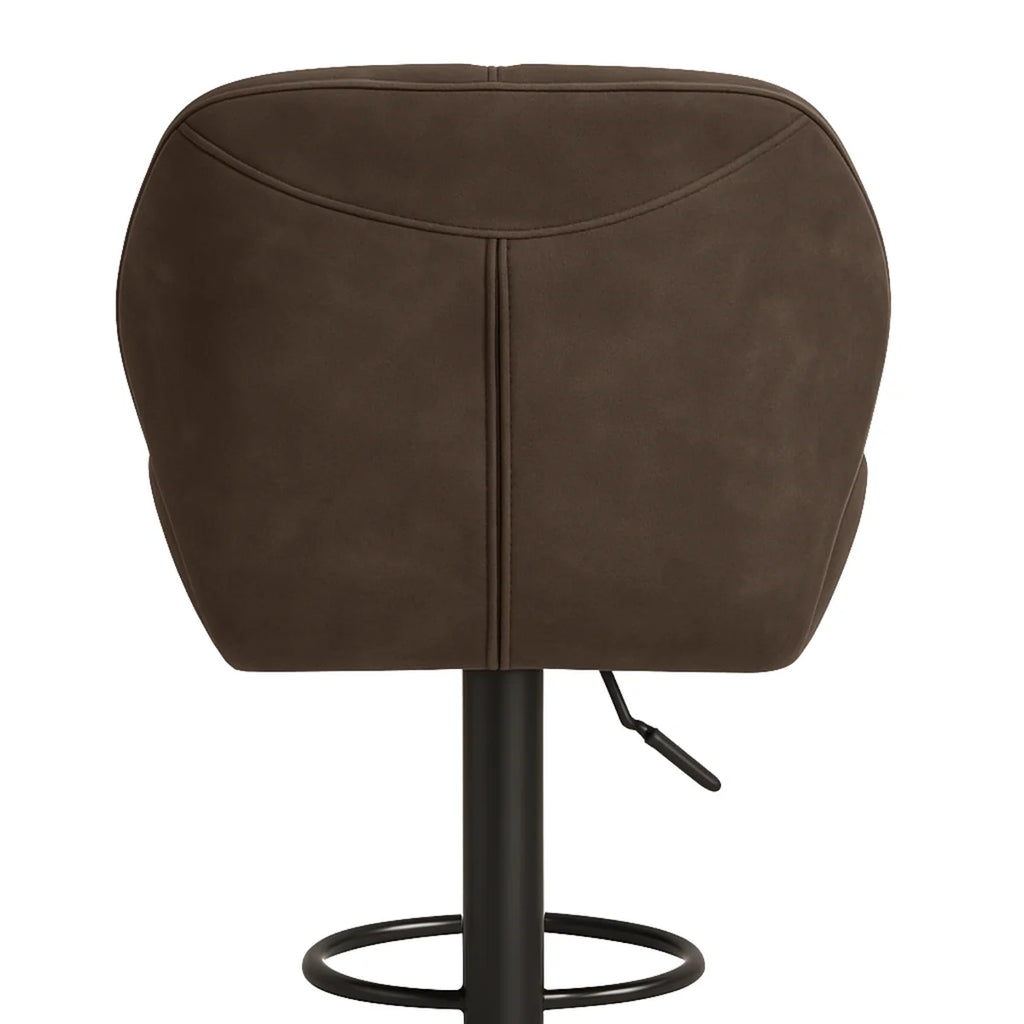 Ensemble – 2 Chaises de Bar Stylisées et Galbées au Cuir Mat – Oslo