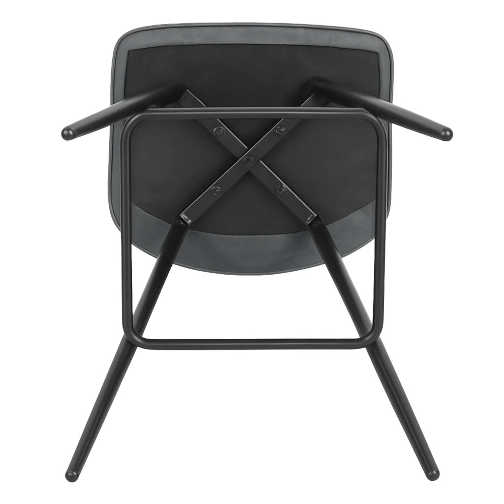 Ensemble – 2 chaises de bar scandinaves au velours raffiné – Bergen