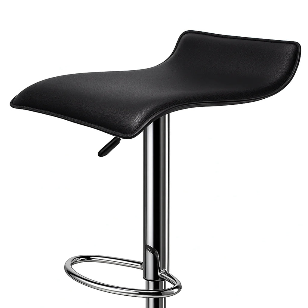 Ensemble – 2 tabourets de bar en cuir au style minimaliste – Linea