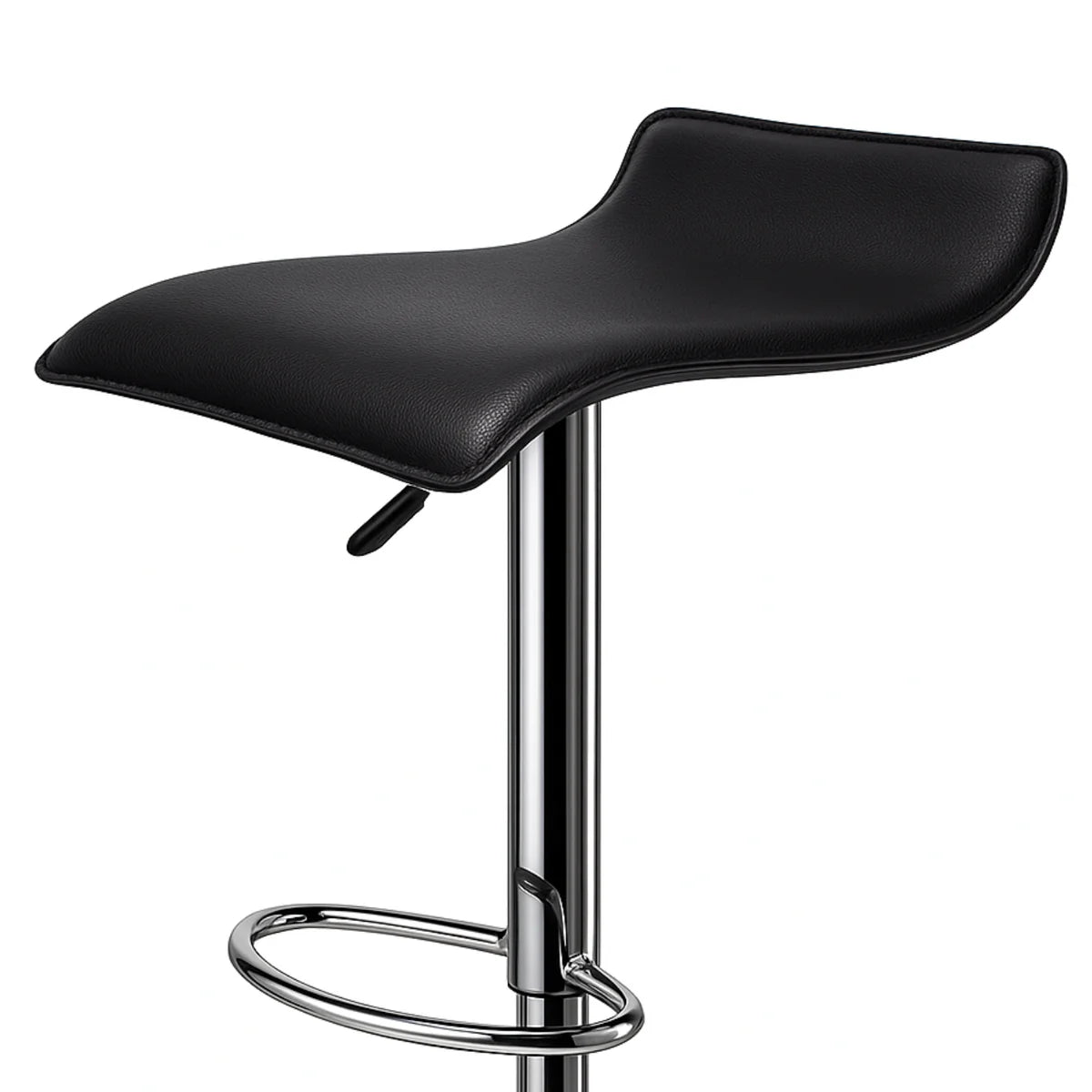 Ensemble – 2 tabourets de bar en cuir au style minimaliste – Linea
