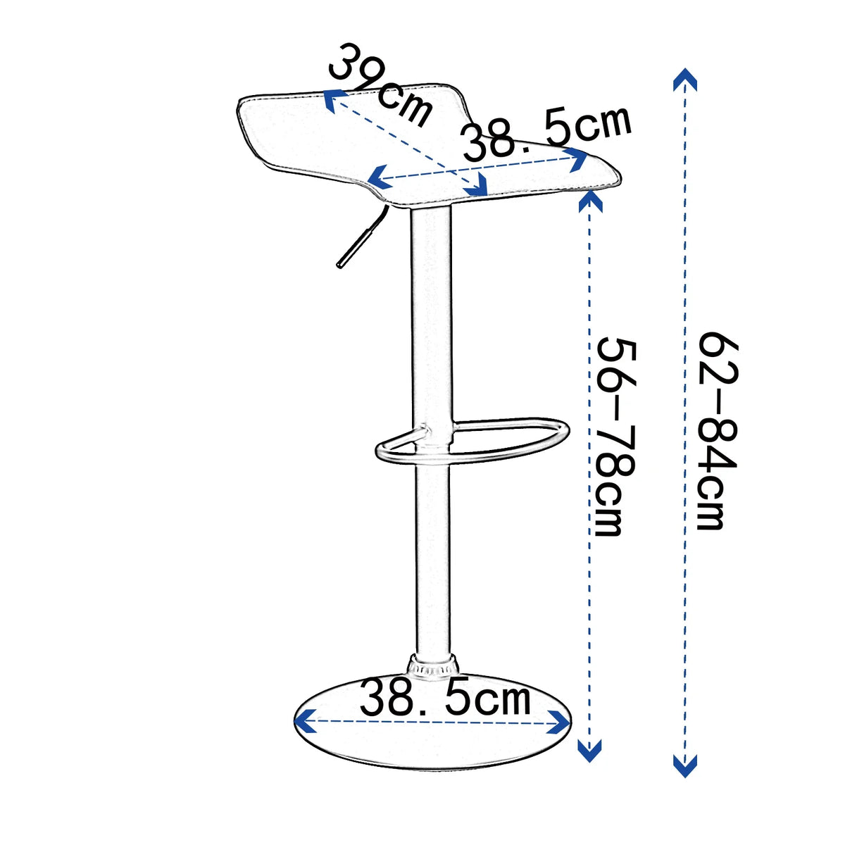 Ensemble – 2 tabourets de bar au design chic et minimaliste – Birk