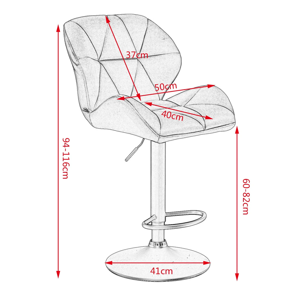 Ensemble – 2 Chaises de Bar Stylisées et Galbées au Cuir Mat – Oslo