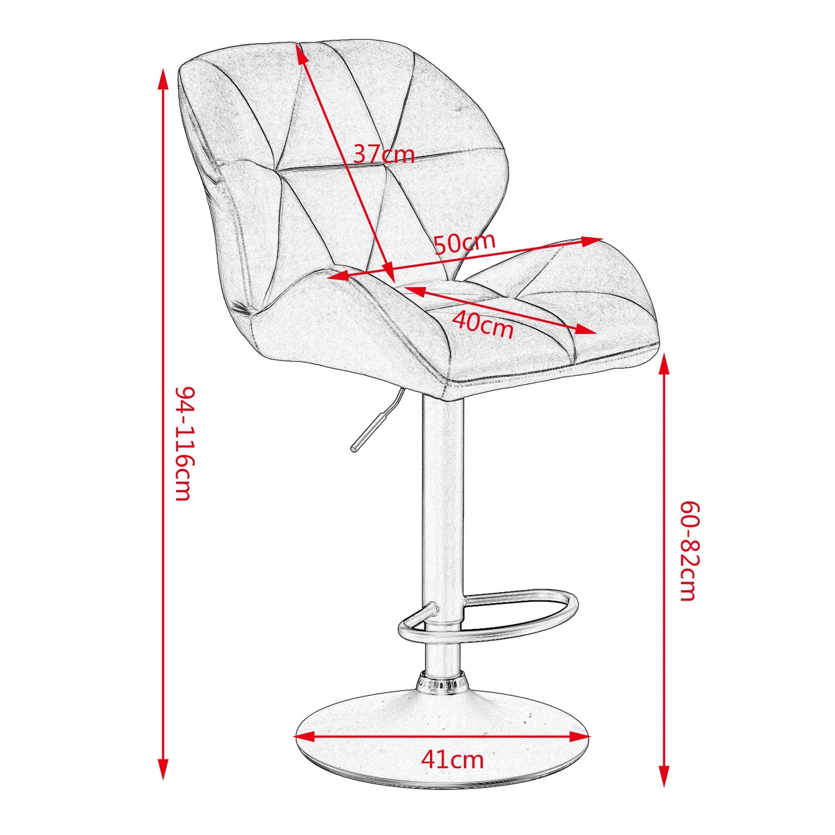 Ensemble – 2 Chaises de Bar Stylisées et Galbées au Cuir Mat – Oslo